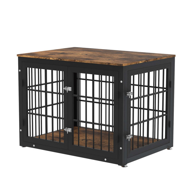 Dog crate hotsell with two sections